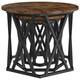 Nesting Side Table 3 pcs Smoked Oak Engineered Wood and Steel 868257