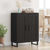 Sideboard Black Oak 69.5 x 34 x 90 cm Engineered Wood and Iron 881611