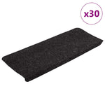 ZNTS Stair Mats Self-adhesive 30 pcs Anthracite 65x24.5x3.5 cm 3365903