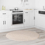 Anti-slip Shaggy Rug Cream 120 x 120 cm PP 4019788