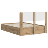 Bed Frame with Storage and Headboard Artisan Oak 120 x 200 cm 3445804