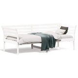 Day Bed without Mattress White 90x190 cm Single Solid Wood Pine 842879