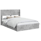 Bed Frame with Storage and Headboard Concrete Grey 150 x 200 cm 3414374