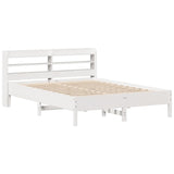Bed Frame without Mattress White 140x190 cm Solid Wood Pine 3306901