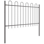Garden Fence Grey 5.1 x 0.8 m Powder-coated steel 3334054