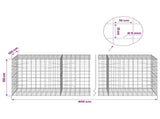 Gabion with 5 mm Wire and 10x10 cm Mesh 400x100x100 cm 3465314