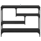 Console Table Black Oak 100 x 30 x 75 cm Engineered wood 883542