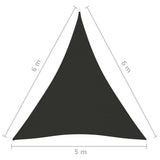 Sunshade Sail Oxford Fabric Triangular 5x6x6 m Anthracite 135126