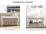 Console Table Modern Sofa Side Desk with Storage Shelves Drawers for Living Room Entryway Bedroom T3398P329582