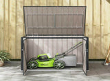 Garden Storage Box Black 151.5 x 107 x 100 cm Steel 42011282
