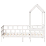Day Bed with Roof without Mattress White 80x200 cm Solid Wood 3282238