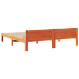 Bed Frame without Mattress Wax Brown 160x200 cm Solid Wood Pine 859231