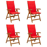 Reclining Garden Chairs 4 pcs Natural Solid Acacia Wood 3434468