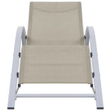 Sunlounger Textilene and Aluminium Cream 310535