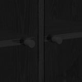 Side Cabinet Black Oak 68 x 37 x 75.5 cm Engineered Wood 886248