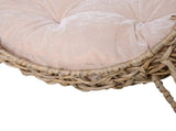 Wicker Cat Bed, Ball-Shaped Rattan Elevated Cat Basket with Three Tripod Legs, Cushion - Natural T3398P349858