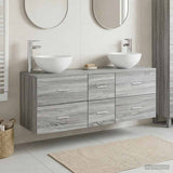Bathroom Cabinet Set 3 pcs Grey Sonoma 49.5 x 35 x 63 cm 3405800