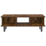 TV Stand Smoked Oak 100 x 35 x 35 cm Engineered Wood 891036