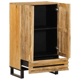 Highboard 60x34x100 cm Solid Wood Rough Mango 377584