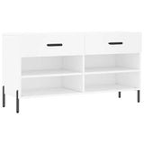 Shoe Bench White 102x35x55 cm Engineered Wood 829748