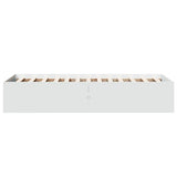 Bed Frame without Mattress White 75x190 cm Small Single Engineered Wood 841986