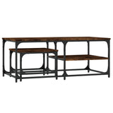 Nesting Coffee Tables 2 pcs Smoked Oak Engineered Wood 835396