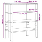 Shoe Rack Black 61x32x70 cm Engineered Wood 859843