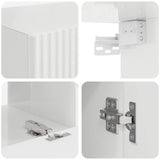TV Wall Cabinet Set 4 pcs High Gloss White Engineered Wood 3408938