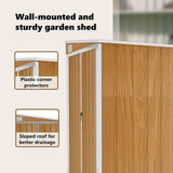 Wall-mounted Garden Shed Brown 118x100x178 cm Galvanised Steel 316220