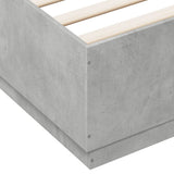 Bed Frame without Mattress Concrete Grey 140x200 cm 3209705