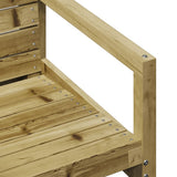 Garden Lounge Set Natural wood Vacuum pressure treated pine wood 832556