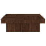 ZNTS Coffee Table Brown Oak 90x90x28 cm Engineered Wood 826637