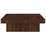 ZNTS Coffee Table Brown Oak 90x90x28 cm Engineered Wood 826637