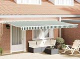 Retractable Awning Green 400 x 200 cm Fabric 3329903