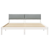 Bed frame White and light grey 180 x 200 cm Solid pine wood 3394337