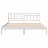 Bed Frame with Headboard White 180 x 200 cm Solid Pine Wood 872222