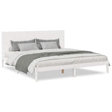 Extra Long Bed Frame without Mattress White 200x220 cm Solid Wood 3309320