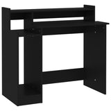 Desk with LED Lights Black 97x45x90 cm Engineered Wood 805553