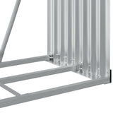 Log Holder Brown 80x45x190 cm Galvanised Steel 364570