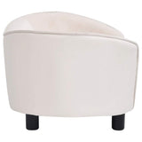 Dog Sofa Cream 69x49x40 cm Plush and Faux Leather 171036