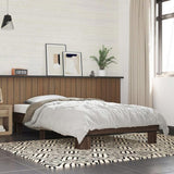 Bed Frame without Mattress Brown Oak 90x190 cm Single 845886