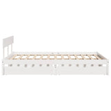 Bed Frame without Mattress White 160x200 cm Solid Wood Pine 3301519