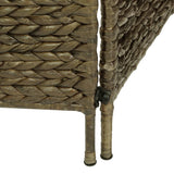 3-Panel Room Divider Brown 116x160 cm Water Hyacinth 247346