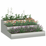 Garden Planter Silver 90 x 90 x 35 cm Galvanised Steel 865839