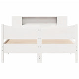 Bed Frame without Mattress White 140x190 cm Solid Wood Pine 3323306