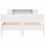 Bed Frame without Mattress White 140x190 cm Solid Wood Pine 3323306