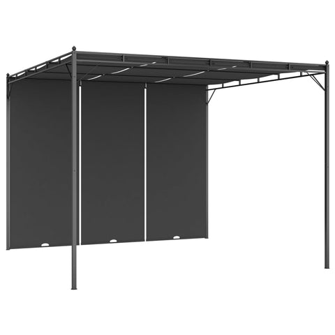 Garden Gazebo with Side Curtain 3x3x2.25 m Anthracite 47995