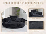 COOLMORE Lazy Sofa Durable Comfort Lounger High Back Bean Bag Chair Couch With Three Pillows for W2678P312246