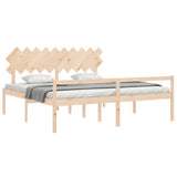 Senior Bed without Mattress 200x200 cm Solid Wood 3195566