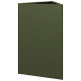 Garden Planters 2 pcs Olive Green Triangular 50x43x75 cm Steel 851178